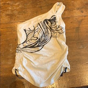 NWOT lululemon organic cotton one shoulder top